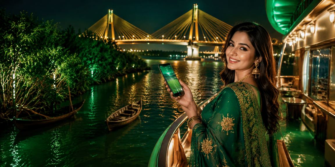 সুন্দরবনে মোবাইল লটারি খেলার ছবি